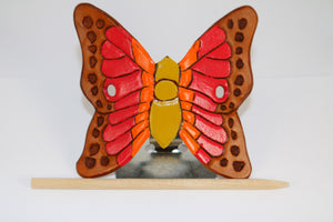 Leather Barrette - Butterfly