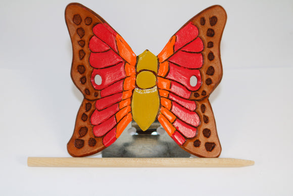 Leather Barrette - Butterfly